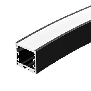 Профиль SL-ARC-3535-D1500-A45 BLACK (590мм, дуга 1 из 8) (Алюминий)