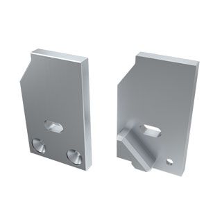 Заглушка для ALM-GLASS-10 правая с отверстием (Металл)