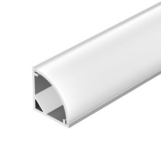 Профиль с экраном SL-KANT-H16-2000 ANOD+OPAL (Алюминий)