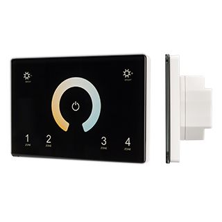 Панель Sens SMART-P81-MIX Black (230V, 4 зоны, 2.4G)