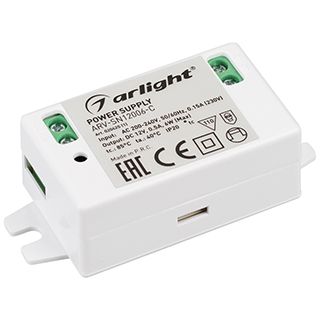 Блок питания ARV-SN12006-C (12V, 0.5A, 6W) (IP20 Пластик, 3 года)