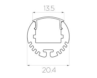 Круглый профиль DL-R 17 Anod