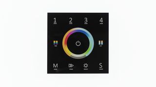 Сенсорная панель IDL-VS-89 Black 220V, RGB+CCT, 4 zone, DMX512, RF 2.4GHz