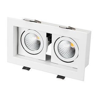 Светильник CL-KARDAN-S180x102-2x9W Warm (WH, 38 deg) (IP20 Металл, 3 года)