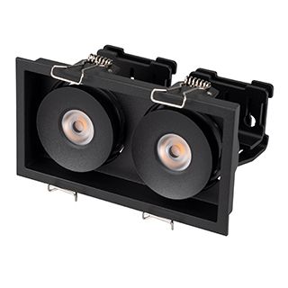 Светильник CL-SIMPLE-S148x80-2x9W Day4000 (BK, 45 deg) (IP20 Металл, 3 года)