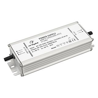 Блок питания ARPV-UH24200-PFC (24V, 8.3A, 200W) (IP67 Металл, 7 лет)