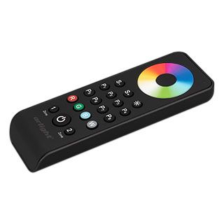 Пульт SMART-R43-RGBW Black (2 зоны, 2.4G) (ARL, IP20 Пластик, 5 лет)