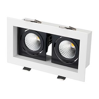 Светильник CL-KARDAN-S180x102-2x9W Day (WH-BK, 38 deg) (IP20 Металл, 3 года)