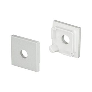 Заглушка SL-KANT-H16 SQUARE с отверстием (Пластик)