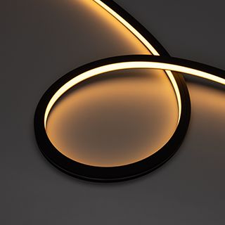 Лента герметичная NOVA-TOP-BLACK-A120-16x15mm 24V Warm2700 (10 W/m, IP67, 2835, 5m, wire x2) (Arligh